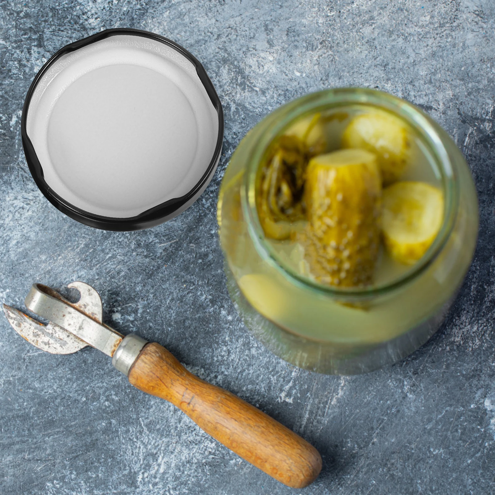 

50pcs Glass Bottle Caps Canning Jar Lids Wide Mouth Iron LeakProof Storage Containers Replacement reusable long term
