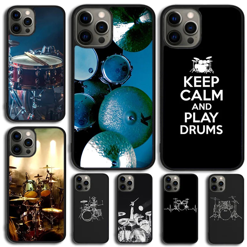 Drummer Playing Drums Phone Case Cover For iPhone 15 16 14 XR XS 11 12 13 Mini Pro MAX Plus