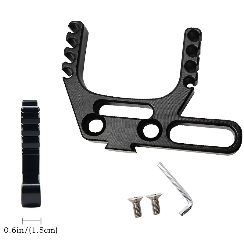 1pc Ferramenta de Reparação em Liga Preta & Cabeça de Estilingue de 8 Furos - Acessórios de Brinquedo DIY para Manutenção de Caça/Pesca/Tiro com Arco, Durável