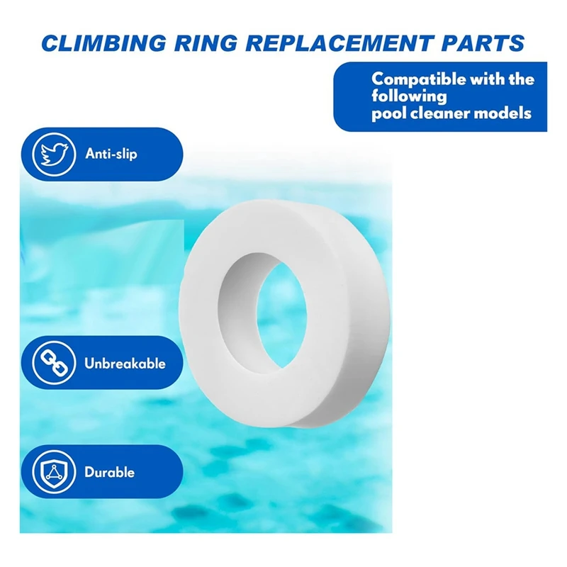 12 Pcs Pool Cleaner Accessories 4 Climbing Rings Replacement Compatible With 6101611 R4 2 Guide Wheels For Dolphin