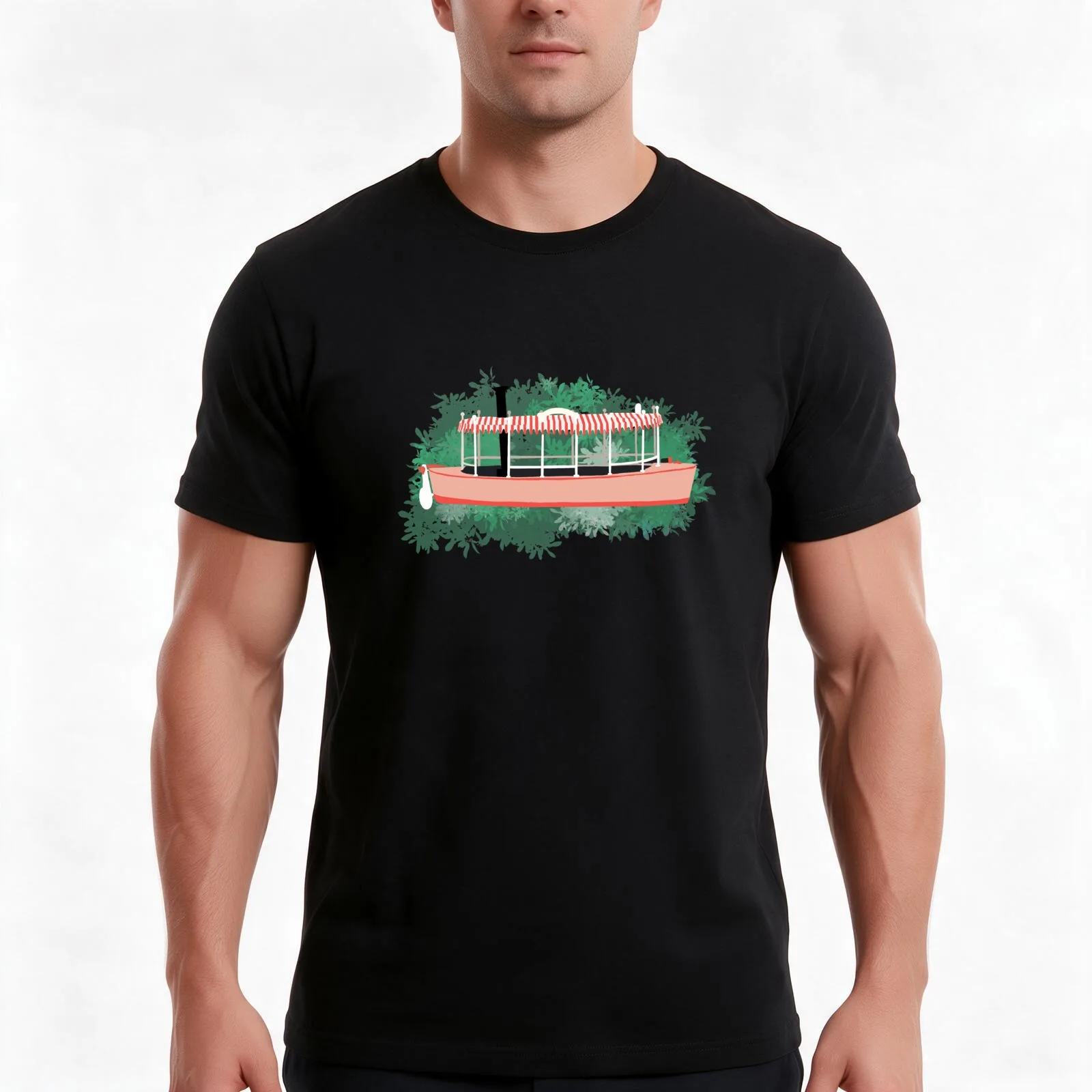 Jungle Cruise T-Shirt, Summer Casual Cotton Tee, Oversized Streetwear Tops, Vintage Graphic Print, Loose Fit Short Sleeve