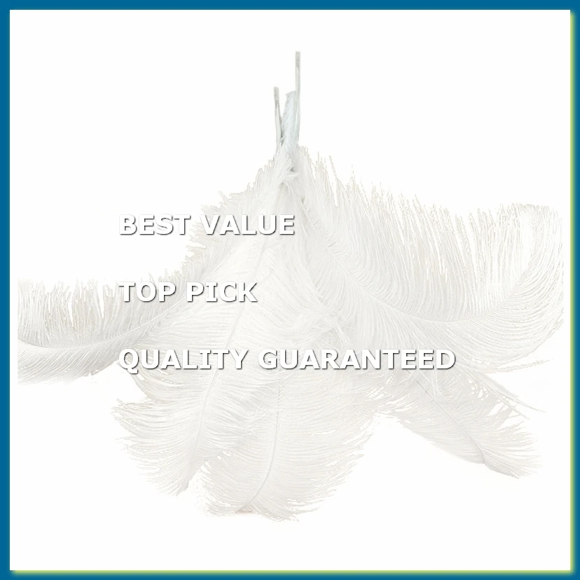 10 pcs Natural Ostrich Feathers Wedding Party Decoration White 45-50cm