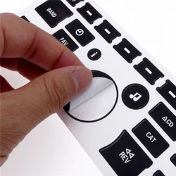 1 Set Radio Stickers Button Repair Kit Decal for Chevrolet Silverado Cadillac Tahoe Escalade Buick Enclave GMC Acadia GM Vehicle