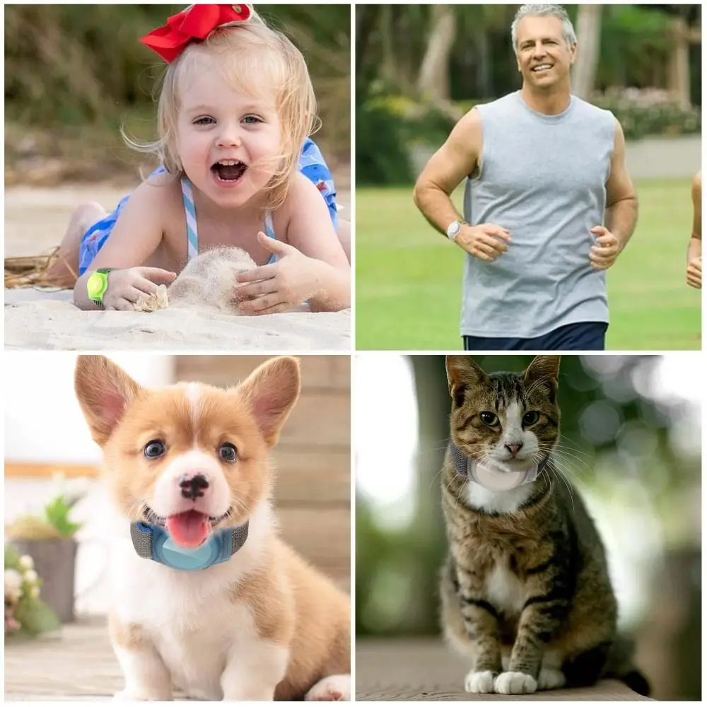 조절식 TPU 보호 케이스, 다채로운 분실 방지 트래커 거치대, 신축성 있는 경량 손목 밴드, AirTag Elder