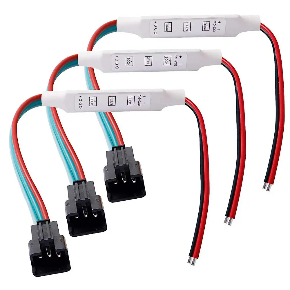 

WS2811 WS2812B SK6812RGB Addressable LED Light Portable 3Key Mini SP002E DC USB Controller 600 Pixels DC5-24V 10 sets
