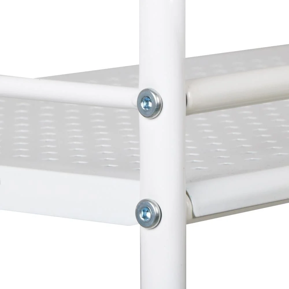 Large 3 Shelf Rolling Salon Beauty Trolley Cart Durable Iron Plastic Storage Organizer with Mesh Racks Home Salon Use