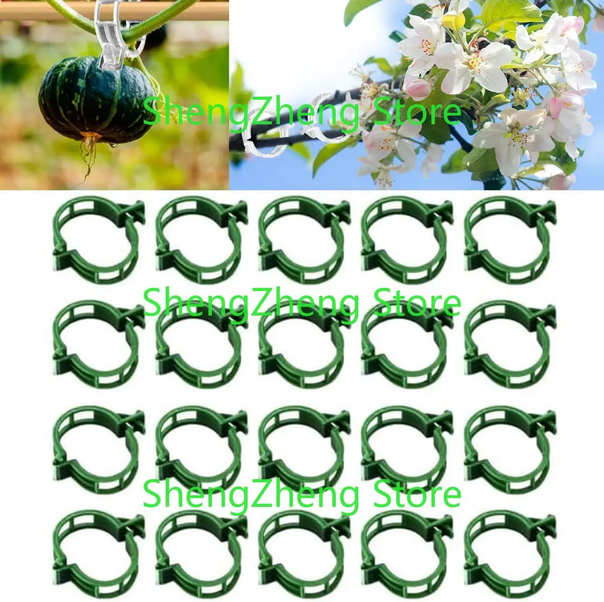 300Pcs Plant Support Clips Reusable Garden Clips  Secured Plastic Plant Tomato Support Clips for String Trellis