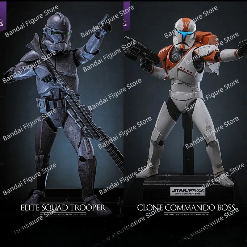 

HOTTOYS Exclusive HT 1/6 Collectible TMS150 Elite Squad Trooper TMS151 Clone Commando Boss Star Wars Figure 12" Full Set Soldier