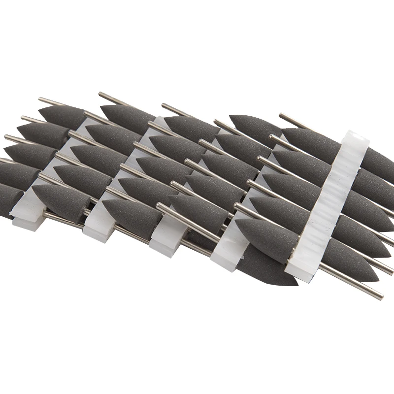 New 50pcs Grey Dental SILICONE Polishers Resin Base Acrylic Polishing Burs New Dental lab burs