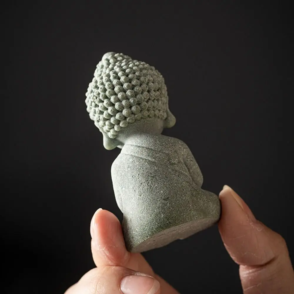 Home Decoration Sandstone Aquarium Buddha Statues Mini Cute Buddha Tea Pet DIY Chinese Style Dolls Buddha Statue Bedroom