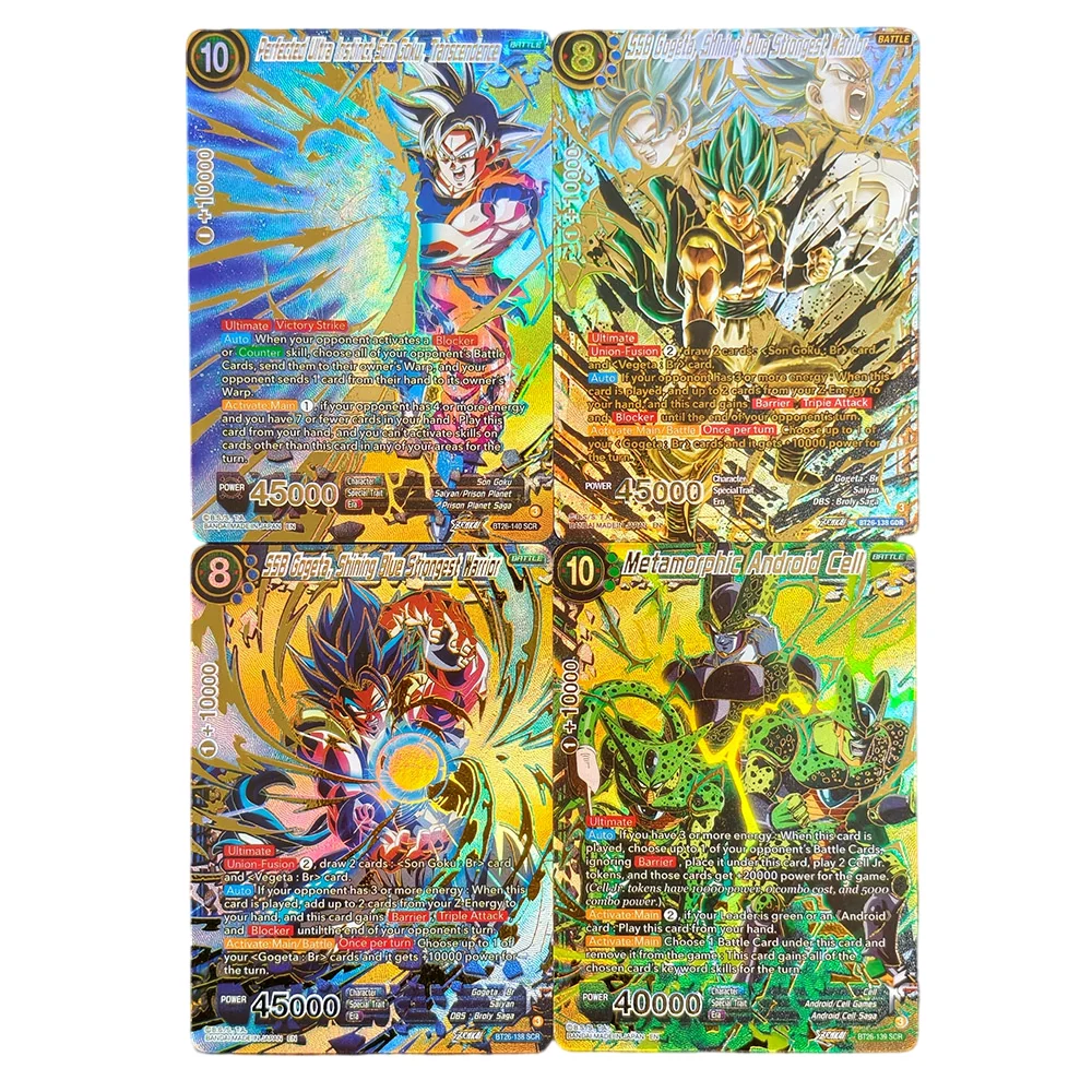 Proxy Dragon Ball Super Masters SSB Gogeta Shining Blue Strongest Warrior GDR Ultimate Advent BT26 Collection Game Anime Card