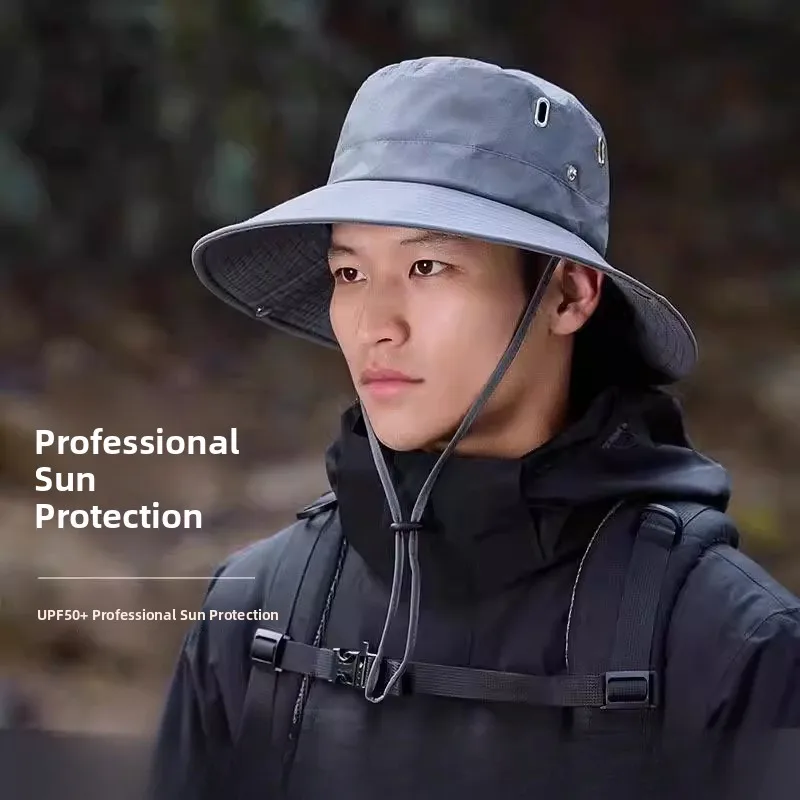 Men's Fishing Sun Protection Hat 2026 UV Sunshade Face Mask Mountain Climbing Summer Cap Breathable Quick Dry Lightweight view 3