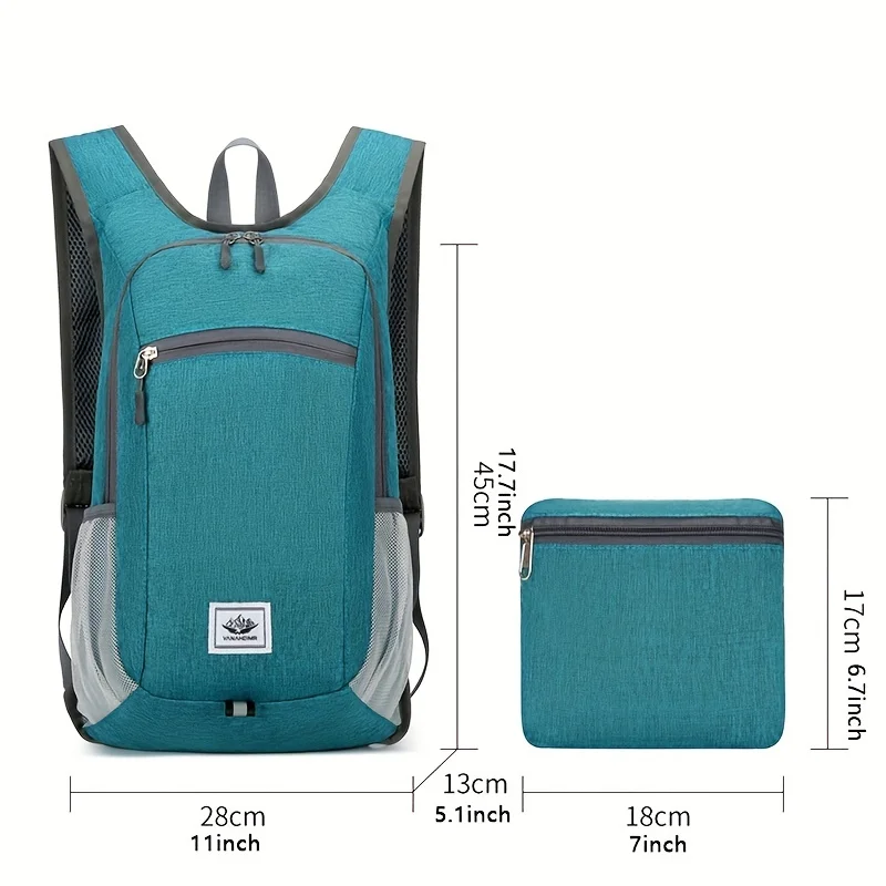 Mochila leve dobrável – Bolsa esportiva à prova d'água para atividades ao ar livre – Ideal para escalada, ciclismo, caminhada e trekking