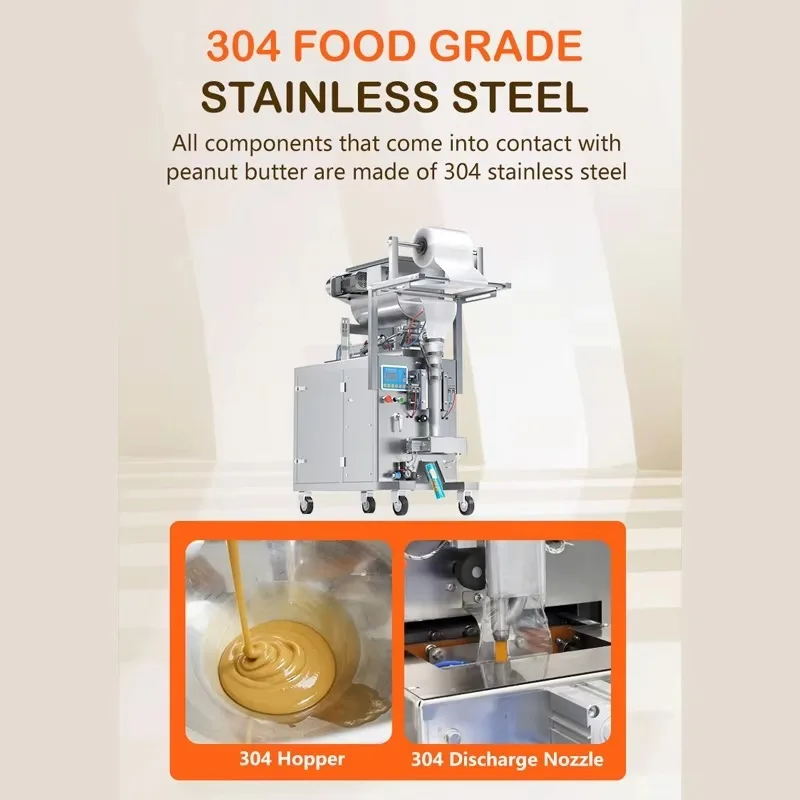 Small Scale Multi-Function Packaging Machines Peanut Butter Cream Paste Filling And Packing Machine Air Powered
