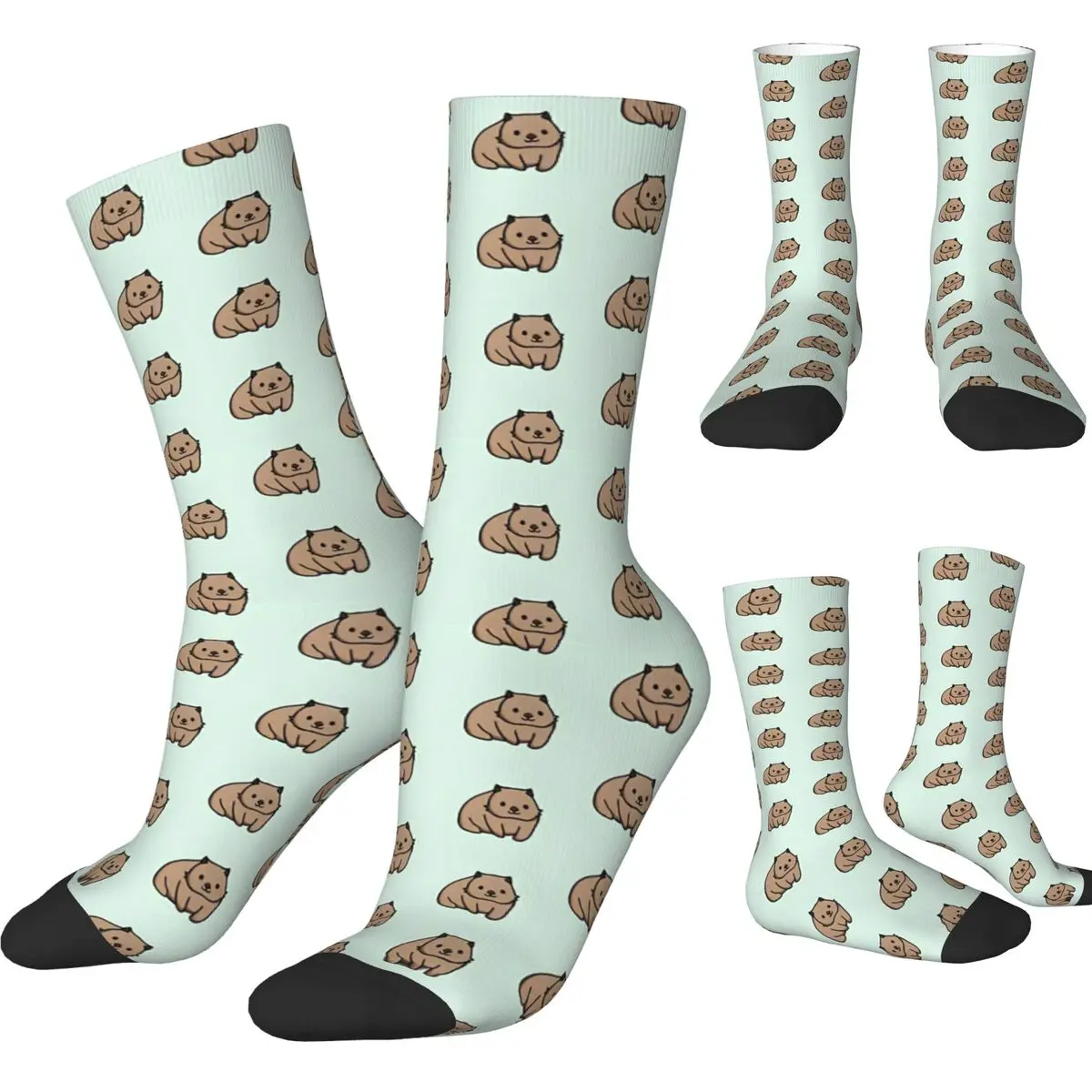 Australian Wombat Doodle Stockings Adults Men Socks Soft Harajuku Socks Autumn Cycling Non Slip Custom Socks Gift