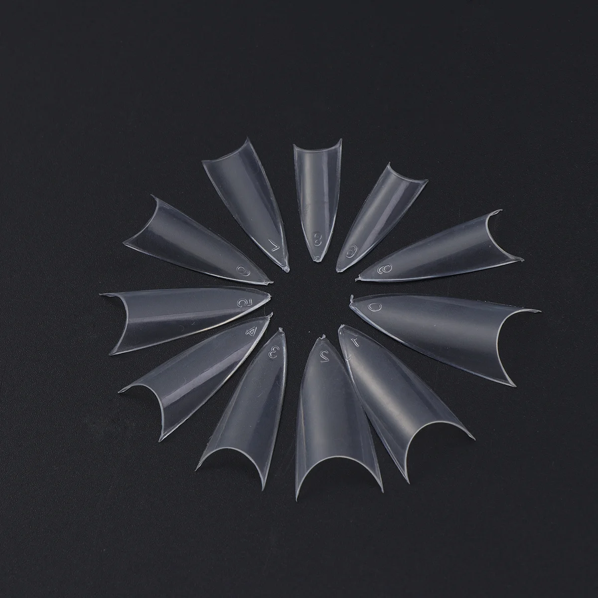 

500pcs Sharp False Nails Tips Full Cover Clear Acrylic Nail Art Extensions For Diy Salon Use Durable Fake Nails