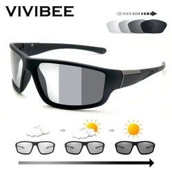 VIVIBEE-Lunettes de soleil photochromiques pour hommes et femmes, lunettes de sport noires, document proxy, polarisées, conduite, décoloration 2025