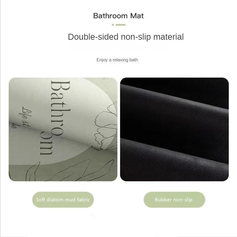 Lange, imitierte, gewebte Küchen-Fußmatten, Kieselalgen-Schlamm, bedruckt, rutschfeste Matten, saugfähige Badezimmermatten, Fußmatten, Restaurantmatten – Detail 2