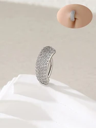 KUNIU 1pc Fashion Personalized C Shape Zircon Belly Ring Women Piercing Body Jewelry Party Jewelry