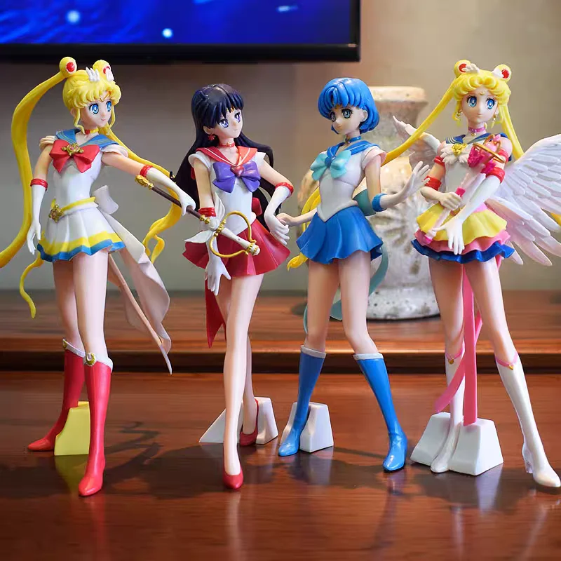 Em Estoque, Novo, 9 Polegadas, Sailor Moon Super Moon Hare Ami Mizuno Rei Hino Eternal Sailor, Modelo de Ornamento de Animação, Brinquedo, Presente