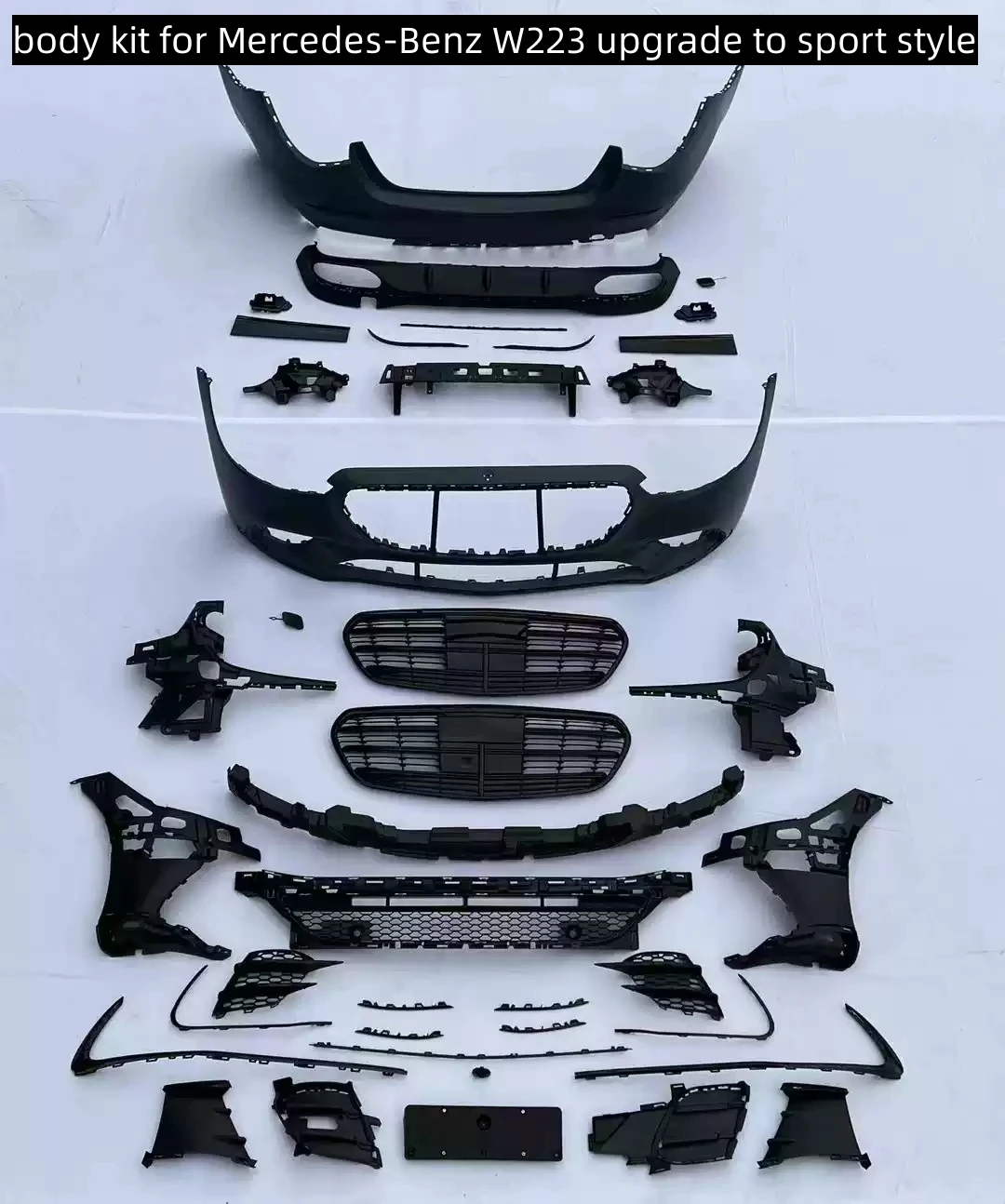 Body Kit Front Rear Bumper Grill Mask for Mercedes-Benz W223 upgrade to S450 sport style Maybach Style Fender Car Accessories