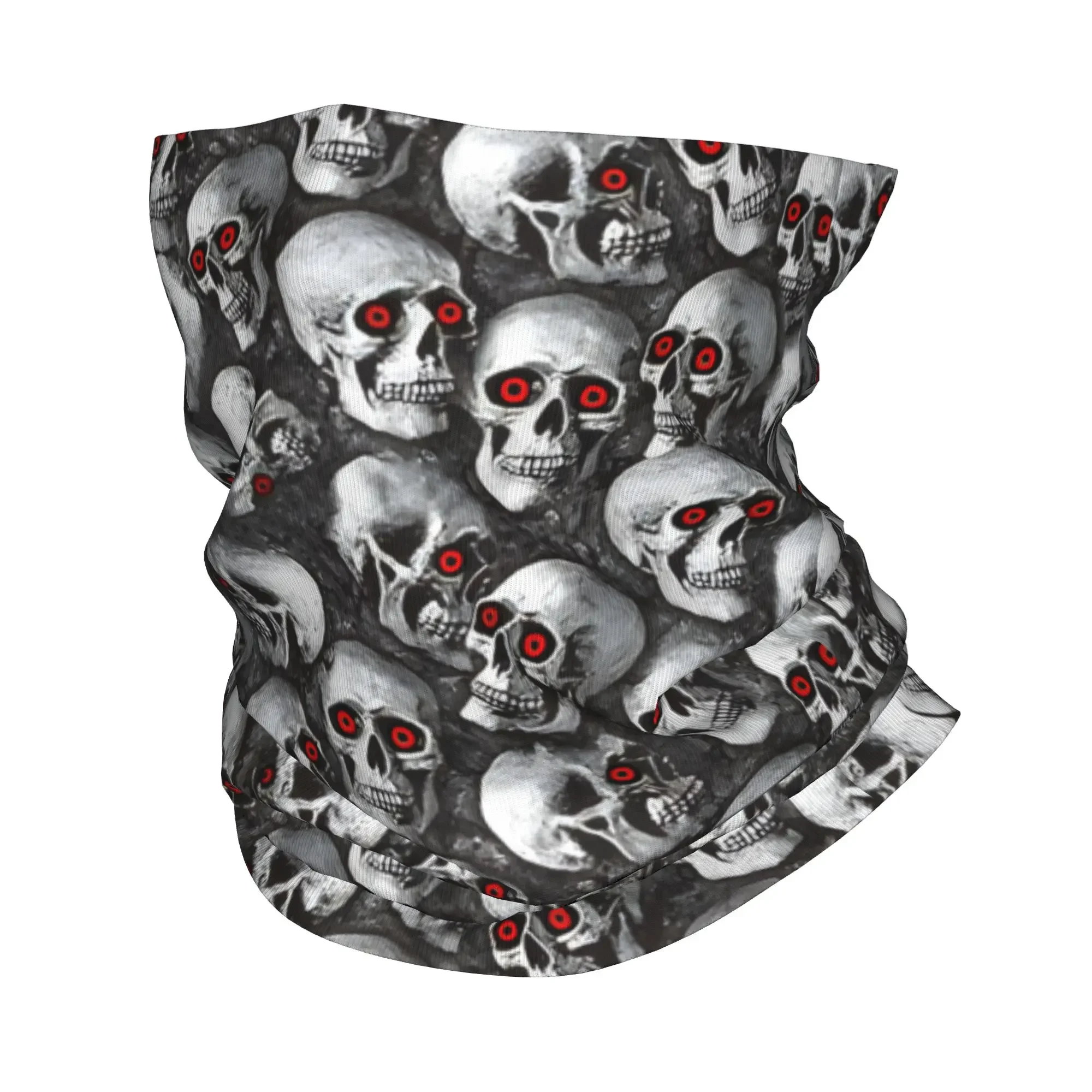 New Horror SKeleton Gothic Skull Neck Gaiter Men Women UV Protection Winter  Bandana Scarf for Ski