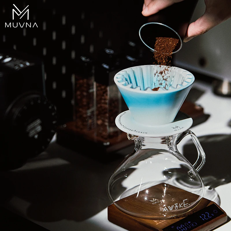 MUVNA Hand Brewed Coffee Cone Filter Cup/Reusable Coffee Brewing  Cone/Ceramic Drip Coffee Filter Single Cup Coffee Maker 2/4 Cup - AliExpress