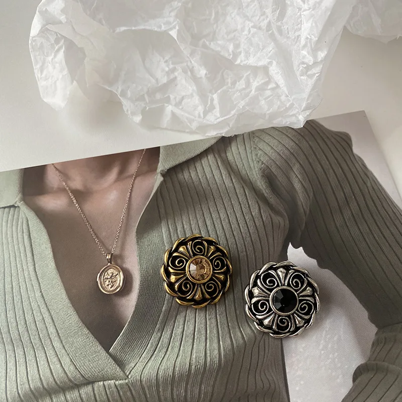 

Fashion new metal buttons small fragrant wind buckle goodwill suit cardigan trench coat tweed buckle Sewing Accessories 6pcs/lot