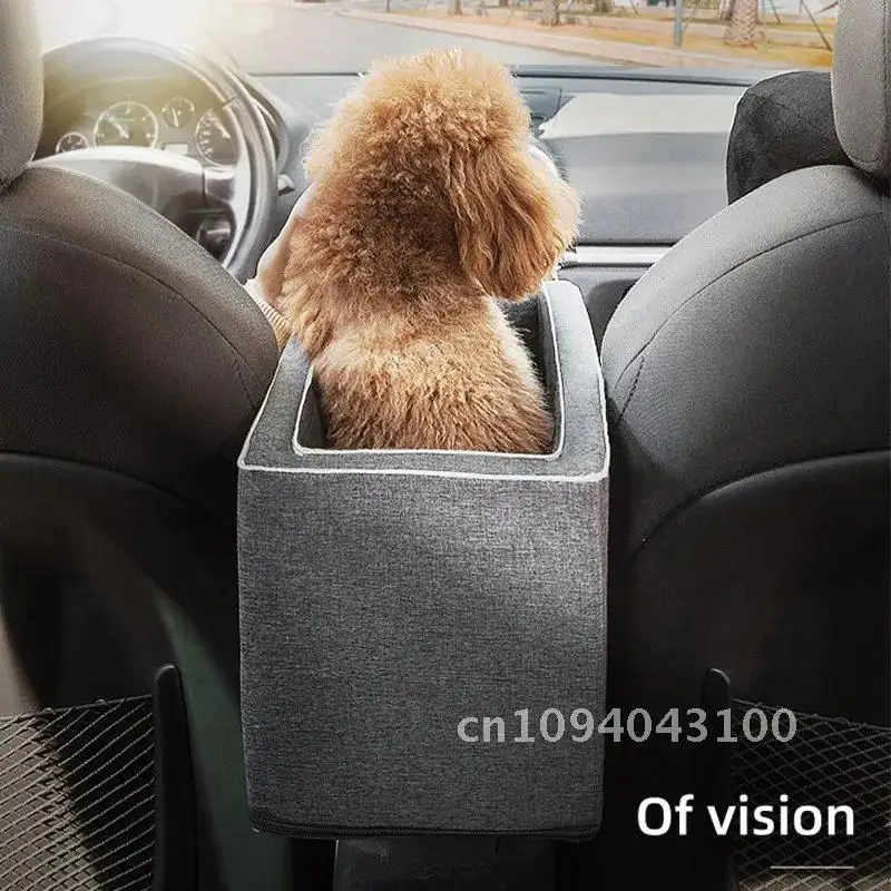 

Portable Pet Dog Car Seat Booster Control Nonslip Dog Carriers Safe Armrest Box Car Bed Cat Central For Kennel Travel Small Dog