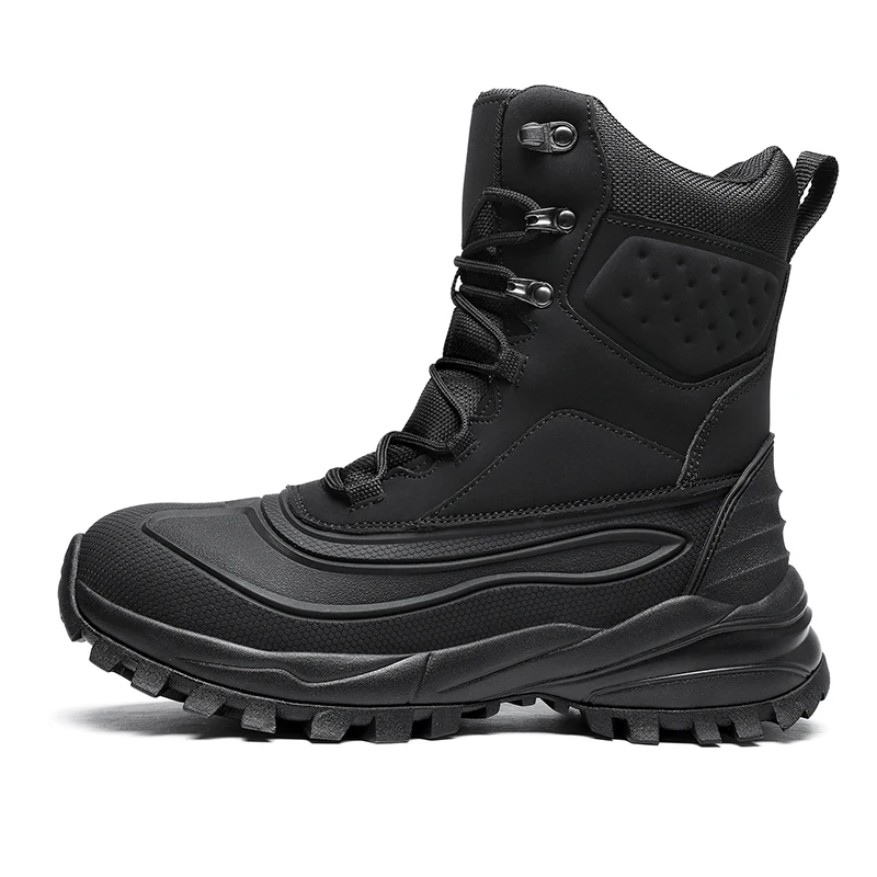 Bota de desierto para hombre y mujer, zapatos informales de entrenamiento con cordones para exteriores, antideslizantes, de felpa, para nieve, cálidos, para acampar, invierno, rápido, alta calidad