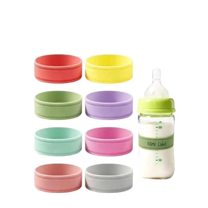 Custom Name Silicone Cup Sleeve Anti-scald Elastic Reusable Cup Holder for Classroom Drink Organizing Use