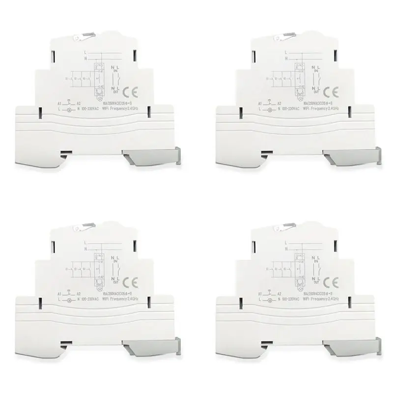 HLZS-4X ATMS 1602Z Smart Switch 16A Din Rail 1P Remote Control Timing Switch Smart Wireless Switch 220V Timing Switch