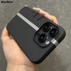 Ultra Thin Armor Carbon Fiber Plastic Bumper Case For iPhone 15 14 13 12 11 Pro Max Plus Shockproof Protective Hard Cool Cover