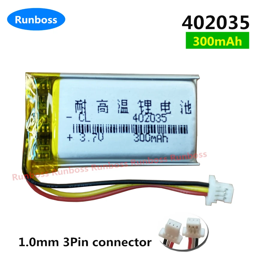 350mAh 502035   1.25 Ultracienka bateria 1,0 mm 3,7 V Xiaomi M300 DVR MiJia Samochodowy rejestrator jazdy Kamera 1S MI Kamera samochodowa midrive D06