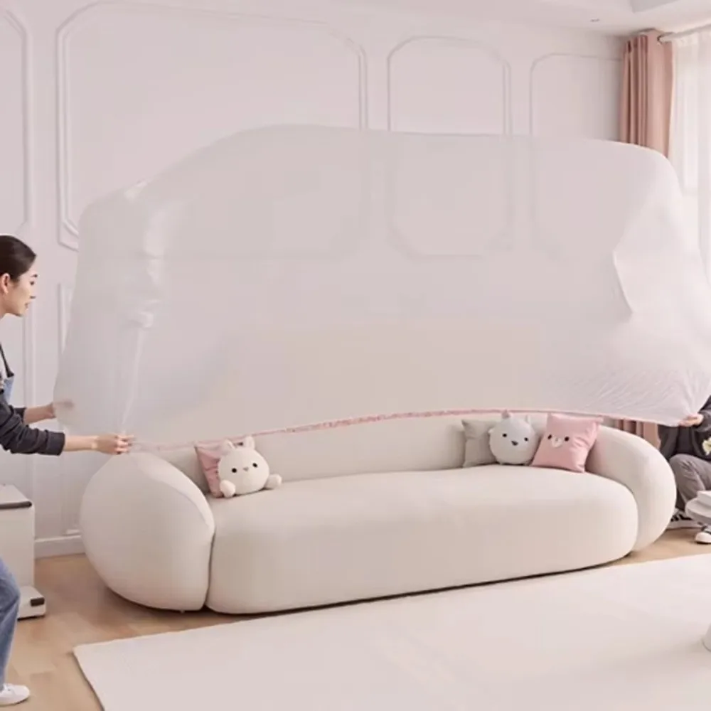 Transparent Disposable Dust Covers Elastic Drawstring Furniture Dust Cover Waterproof Large Size Plastic Dust Film