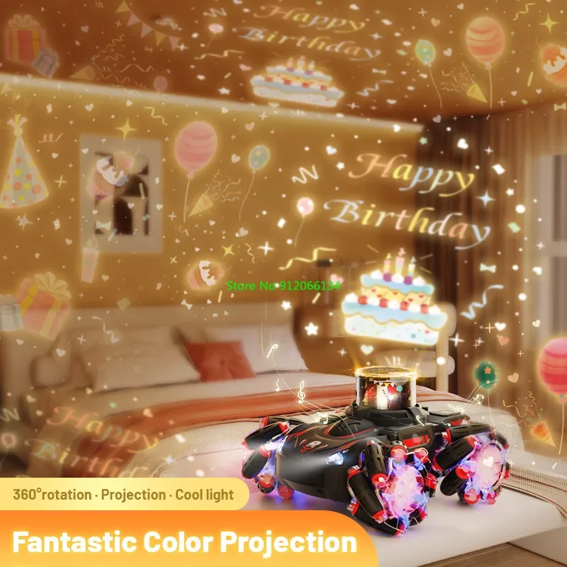 

Fantastic Color Projection 360° Rotation RC Car Boy Gift 2.4G Smart Demo Colorful Lighting Music Drift Racing Remote Control Car