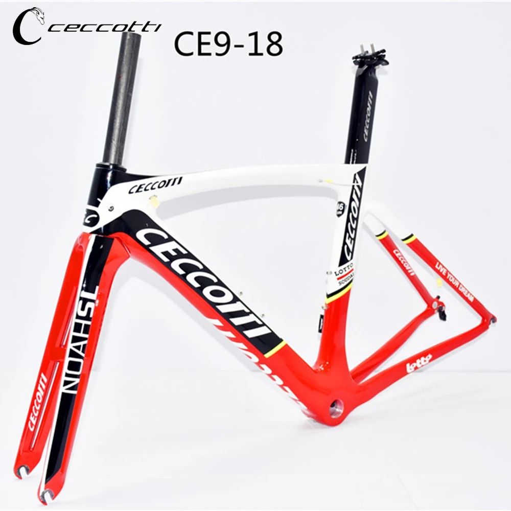 Ceccotti-Carbon Road Bike Frame, 700C * 25mm Bicycle Frameset, BB68 Cycling Racing Frame, T1000 Full Carbon Cadre