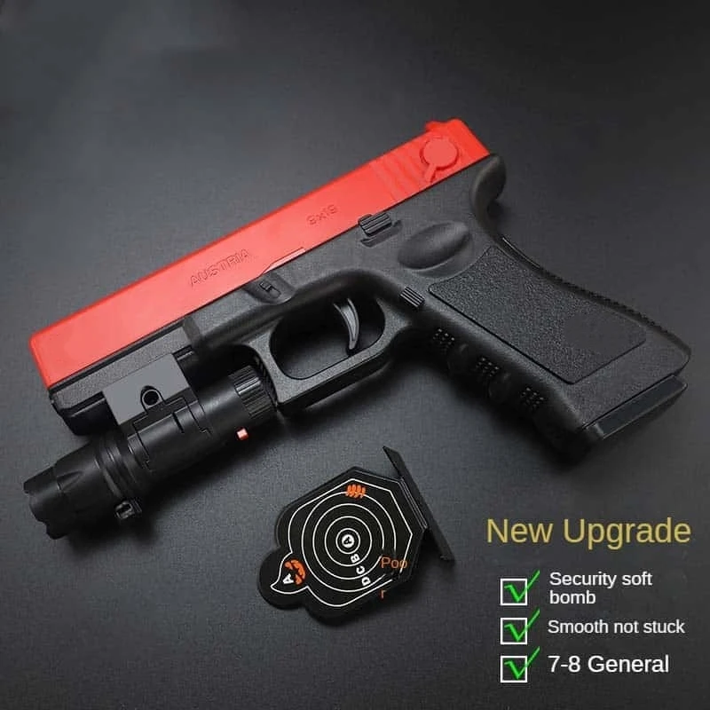 

Игрушечный пистолет ASoft Bullet G17 с ручной подачей патронов и лазером, для страйкбола, активного отдыха и игр в CS, подарок для детей