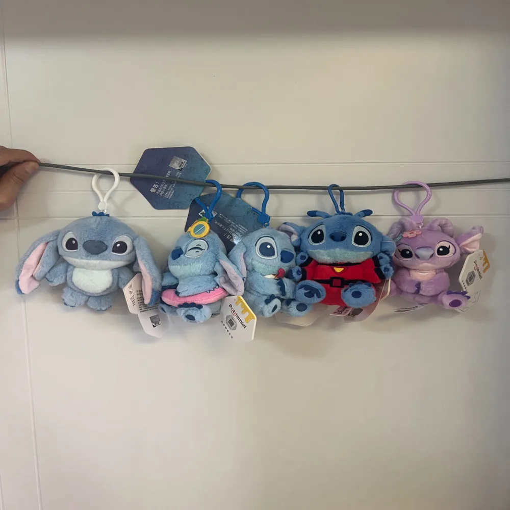 Stitch Plush Keychain for Women And Girls Cartoon Head Backpack Bag Charm with Soft Plush Material And Braided Lanyard