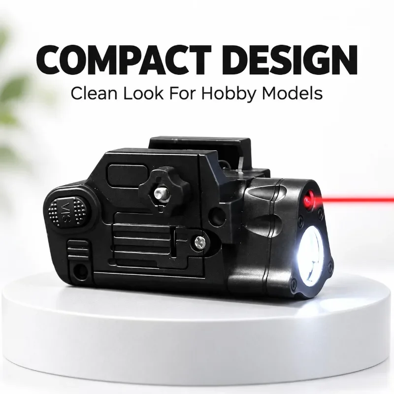 Plastic 2‑in‑1 Hobby Light Fitting, Ornament Torch Unit Integrating Illumination and Beam Indicator Module