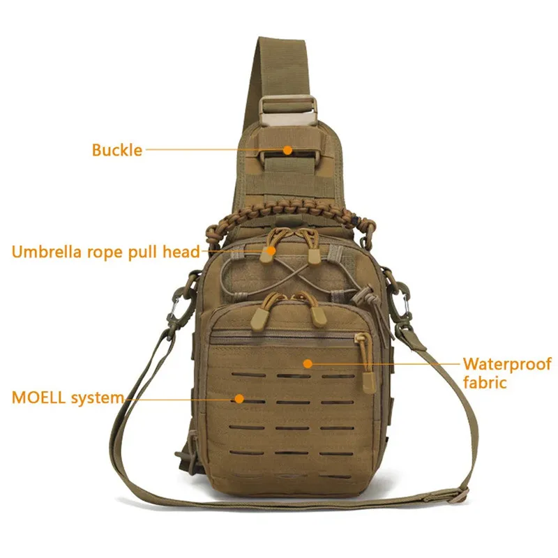 Camouflage Portable Cycling Bag Single Shoulder Diagonal Cross Small Chest Hanging Outdoor Sports Bag New Stock