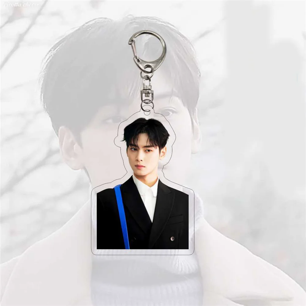Kpop Cha EunWoo Keychain Astro Keyring Bag Accessories High Quality Acrylic Keychains Pendant for Fans Gift