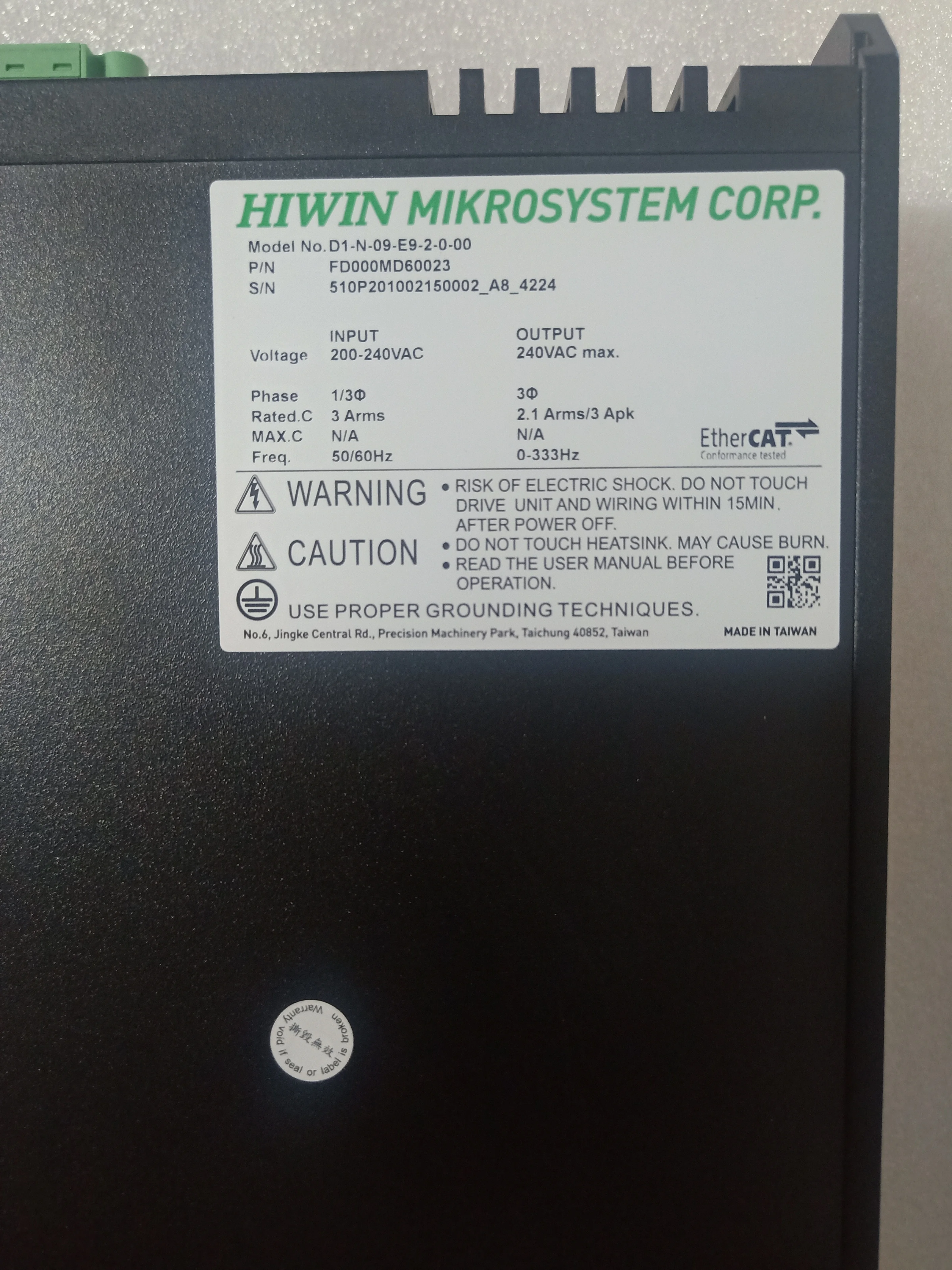 HIWIN  D1-N-09-E9-2-0-00 Drive