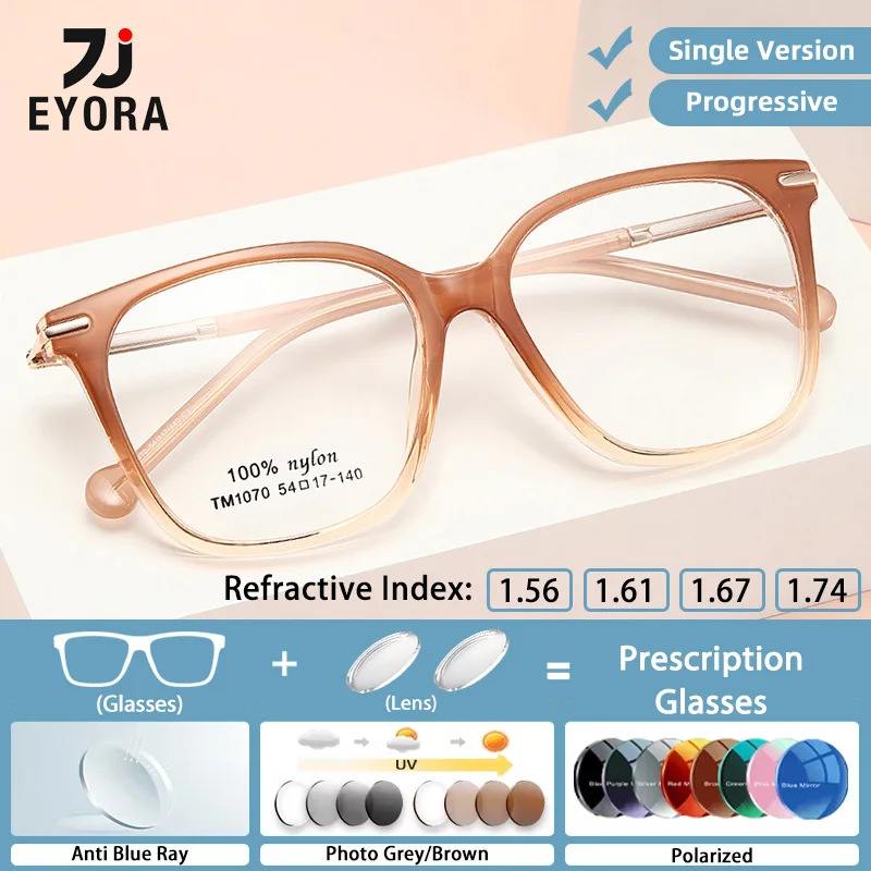 

EYORA Oversize Frame Skinny Face Women Reading Glasses Myopia Eyewear Hyperopia Anti Blue Ray Progressive Photochromic Eyewear