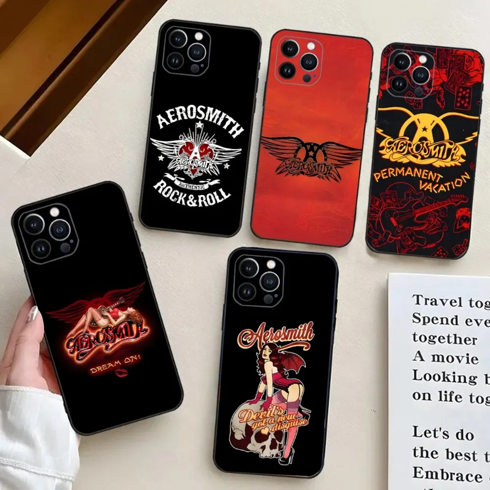 Aerosmith Rock Cool Phone Case For iPhone 16,15,14,13,12,11,Plus,Pro Max,XS,X,XR,SE,Mini,8,7 Soft Silicone Cover