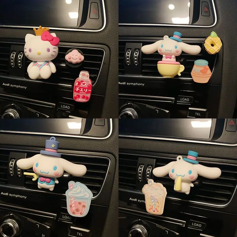 

Sanrio Kawaii Hello Kitty аниме автомобильный парфюм украшение автомобиля выхлопной порт Автомобильный Освежитель освежители клипса парфюм диффузор 24