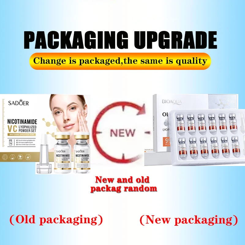 SADOER مصل الوجه النياسيناميد فيتامين C تجميد مسحوق مجفف مجموعة بقعة حب الشباب تقليص المسام مزيل التجاعيد ثبات تبييض