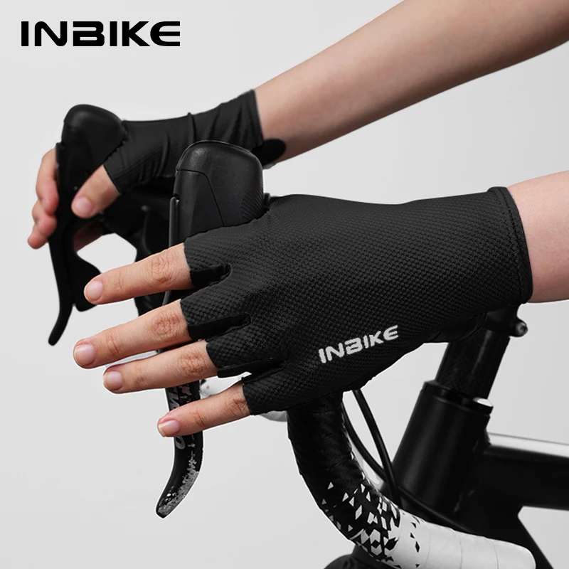 INBIKE New Men's Summer Cycling Gloves Half Finger MTB Gloves Mountain Bike Breathable Gym Sports Gloves Cycling Accessories