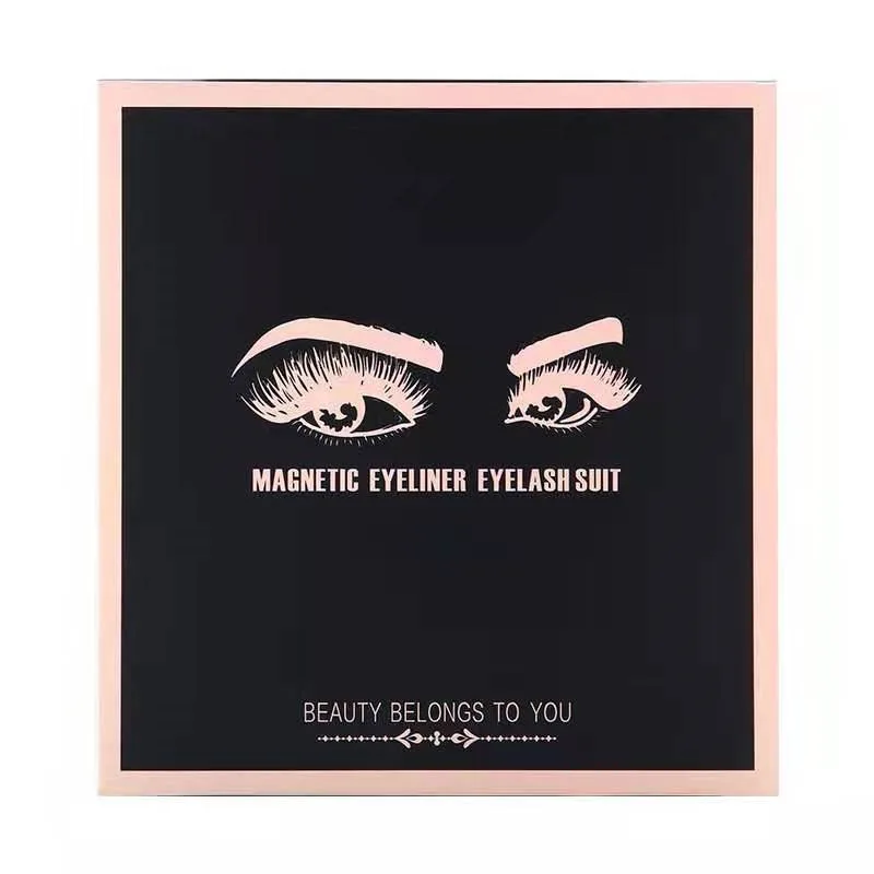 Magnetische Wimpern falsche Wimpern wiederholt verwenden Wimpern wasserdichten flüssigen Eyeliner mit Pinzette Make-up-Set