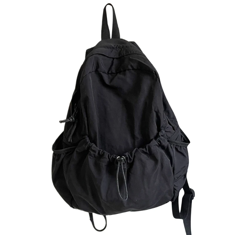 Mochila nylon moderna para estudantes, bolsa escolar com compartimento mochila casual